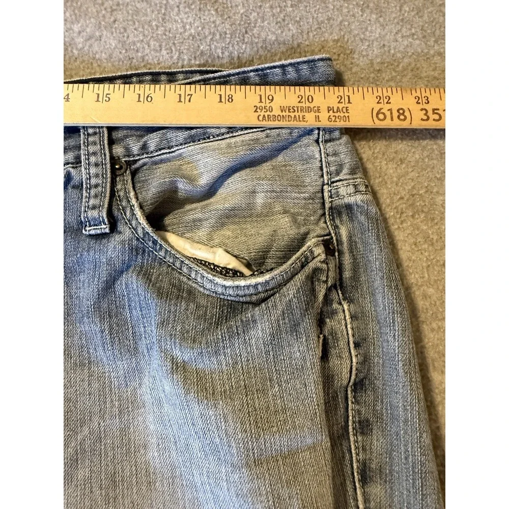 ENYCE Jeans Men's 42x31 Raw Hem Y2K 90's Denim Baggy Wide Leg Skater Grunge